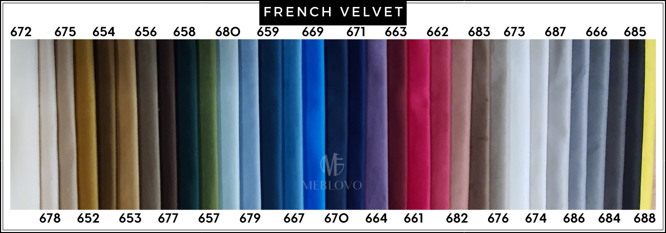 Tkanina French Velvet - aksamitna tkanina o wysokiej ścieralności, odporna na wchłanianie płynów