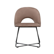 Demi krzesło tapicerowane na czarnych metalowych nogach (3)