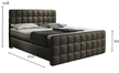 IMPERIA łóżko kontynentalne 160x200 z dwoma warstwami sprężynującymi i topperem (2)