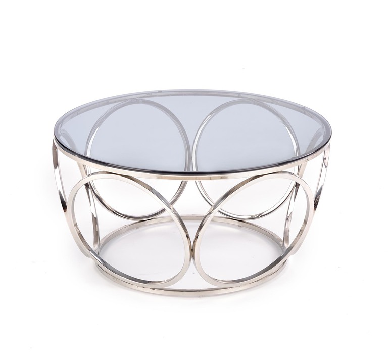 VENUS - okrągły stolik kawowy srebrny
