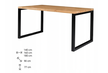 Stół dębowy loftowy na metalowych nogach 180x90 (4)