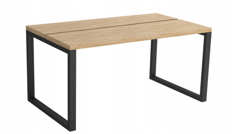 Stół dębowy loftowy na metalowych nogach 140x90 (1)