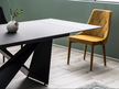 CAVI rozkładany stół z czarnym szklanym blatem na metalowej podstawie 160-240x90cm (4)