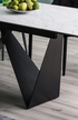 CAVI CERAMIC rozkładany stół z białym marmurowym szklanym blatem 160-240x90cm (4)