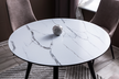 COLT okrągły stół w kolorze białego marmuru z czarna metalową podstawą Ø100 cm (3)