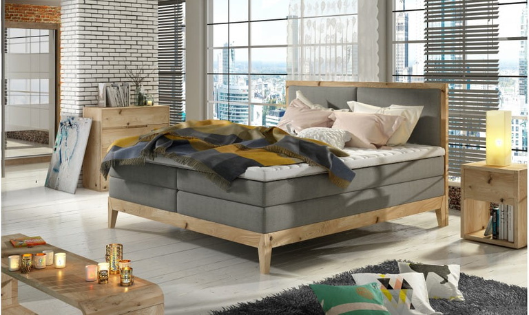Ida kontynentalne łóżko tapicerowane 180x200