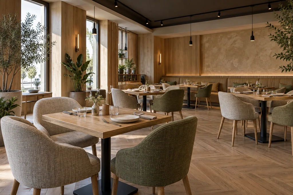 Dla firm i inwestycji Restauracje i kawiarnie — koncepcja aranżacji